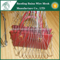 2015 alibaba fabrica sacos de malha de metal Steel Rope Mesh Bag Protector